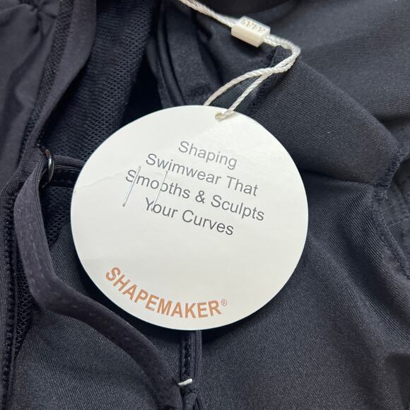 Contours Coco Reef Black Mesh One Piece Swimsuit Size 12 36 C/D Underwire New - Picture 9 of 9